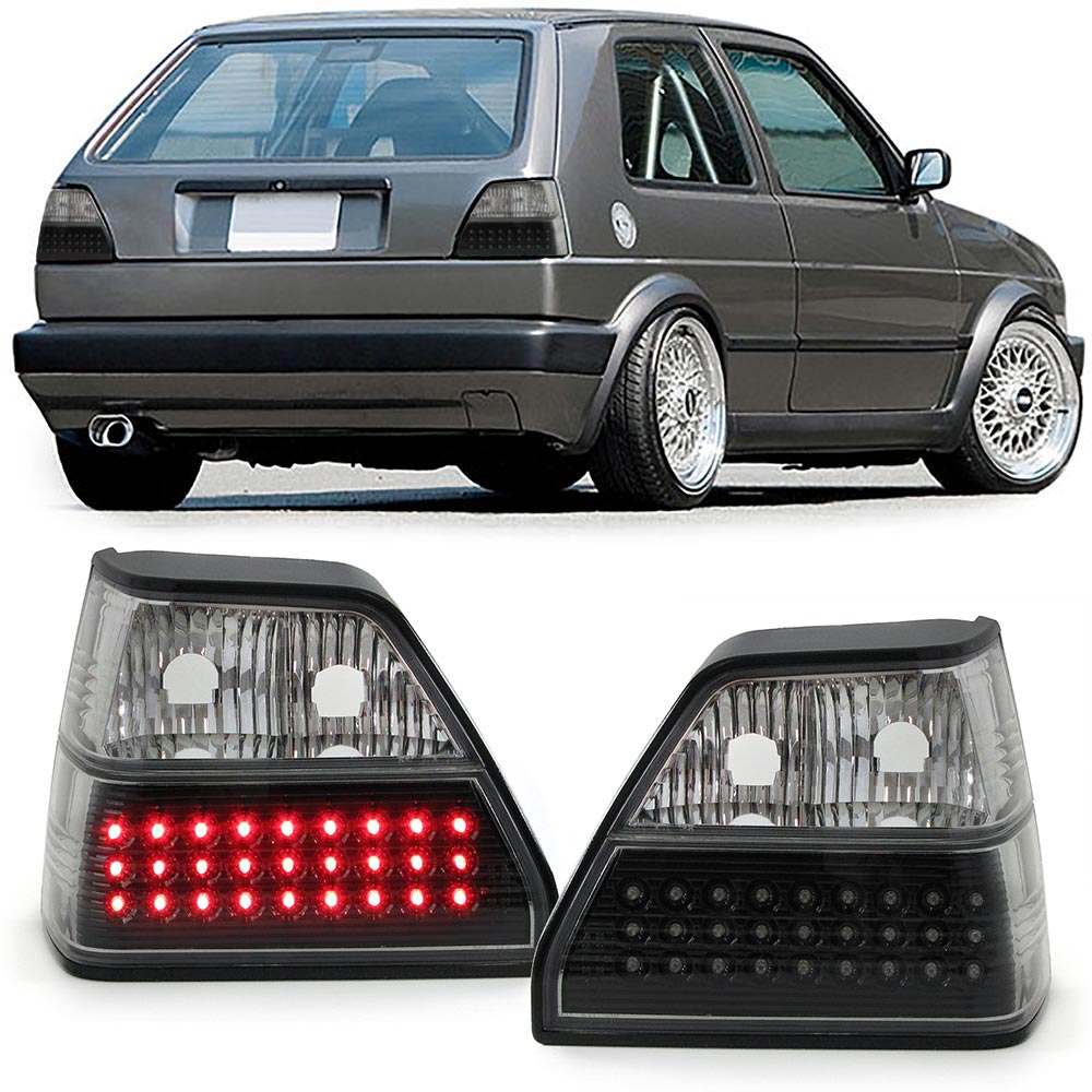 Achterlichten VW Golf II LED Zwart