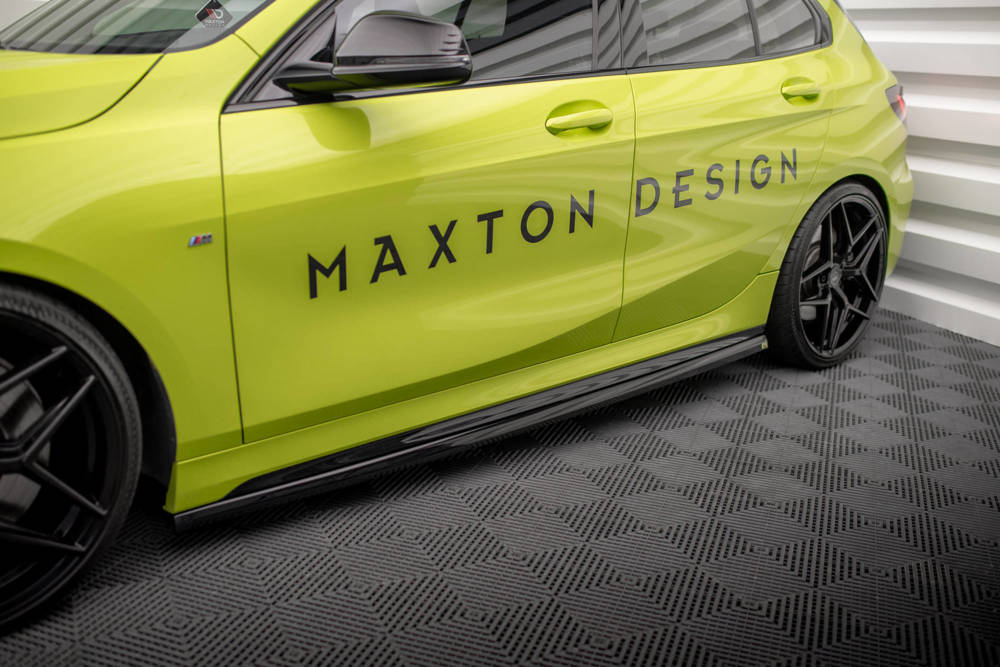 Zijskirts V.4 BMW 1 F40 M Pakket & M135i Maxton Glans Zwart