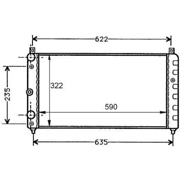 Radiator FELICIA 94->> 590x322 1.9 D/1.6I 8V SpI