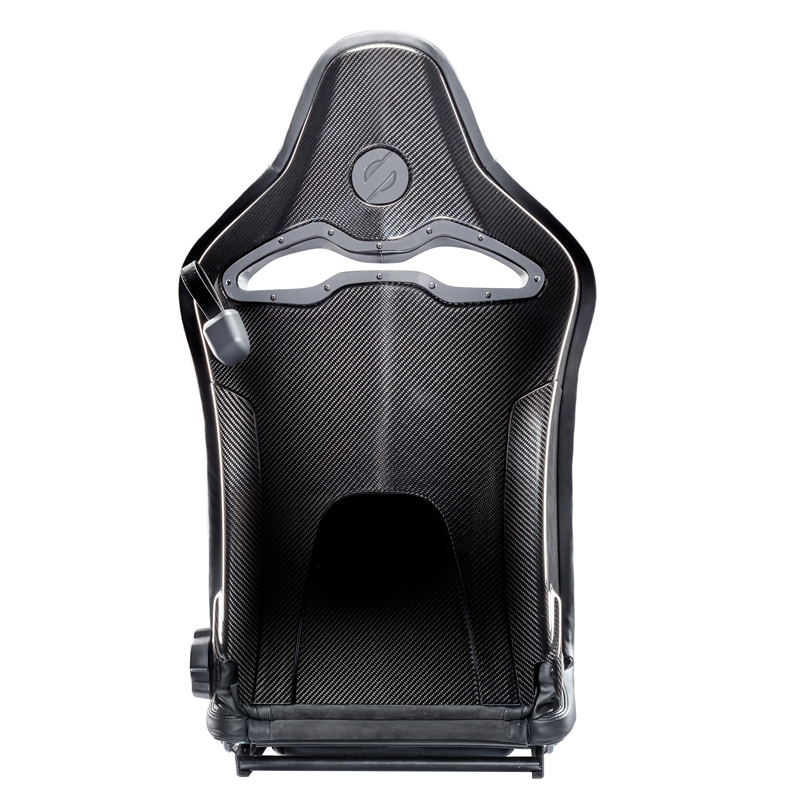 Sparco Sport Seat SPX SX - Driver version (Left) - Black Leather/Alcantara + Carbon Backrest - Left-side Reclinable