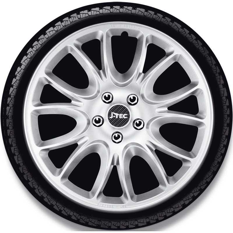 4-Delige J-Tec Wieldoppenset Hero 14-inch zilver