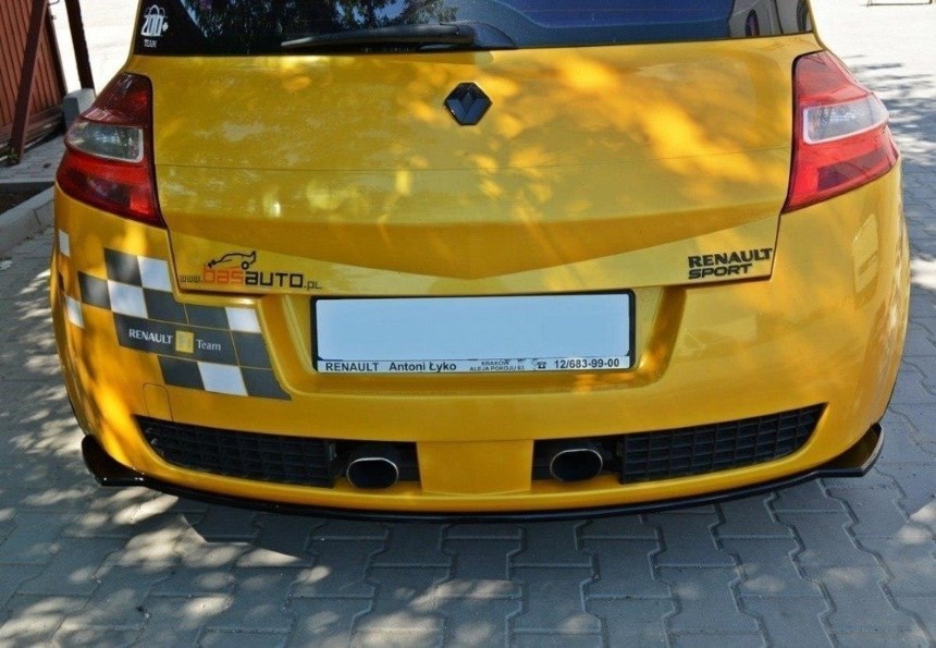 Achter skirt Renault Megane 2 RS Maxton Design glans zwart