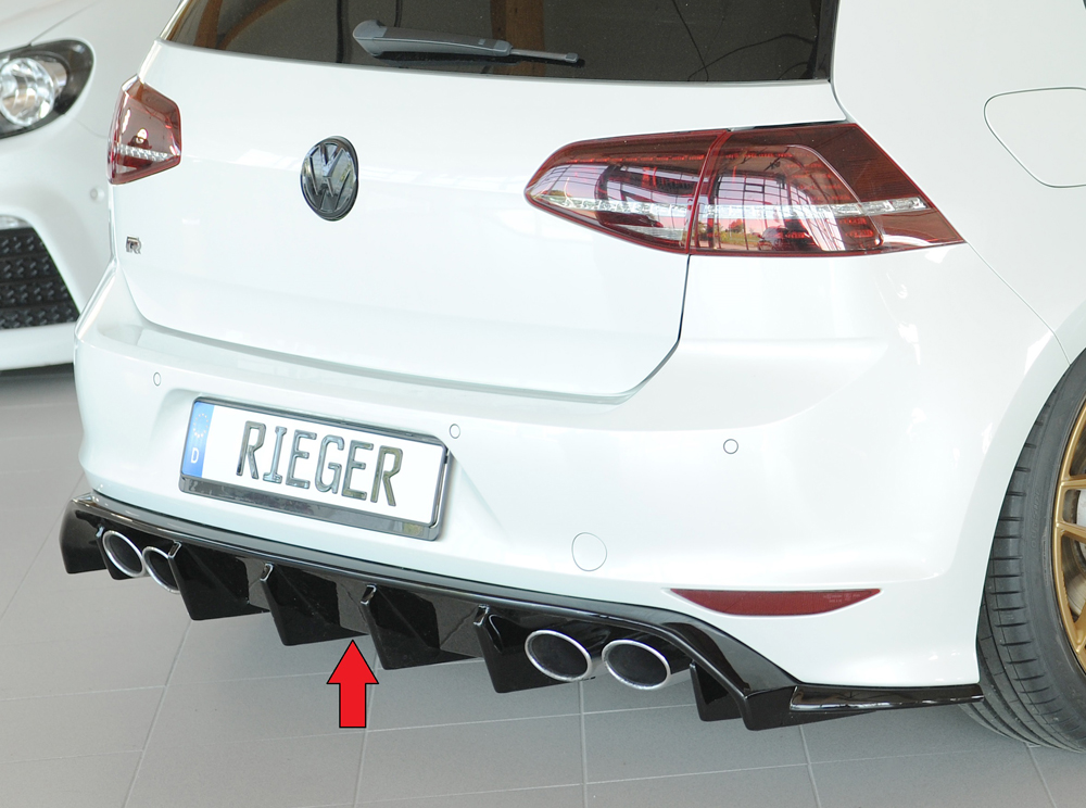 Diffuser Volkswagen Golf 7 R Rieger Glans Zwart