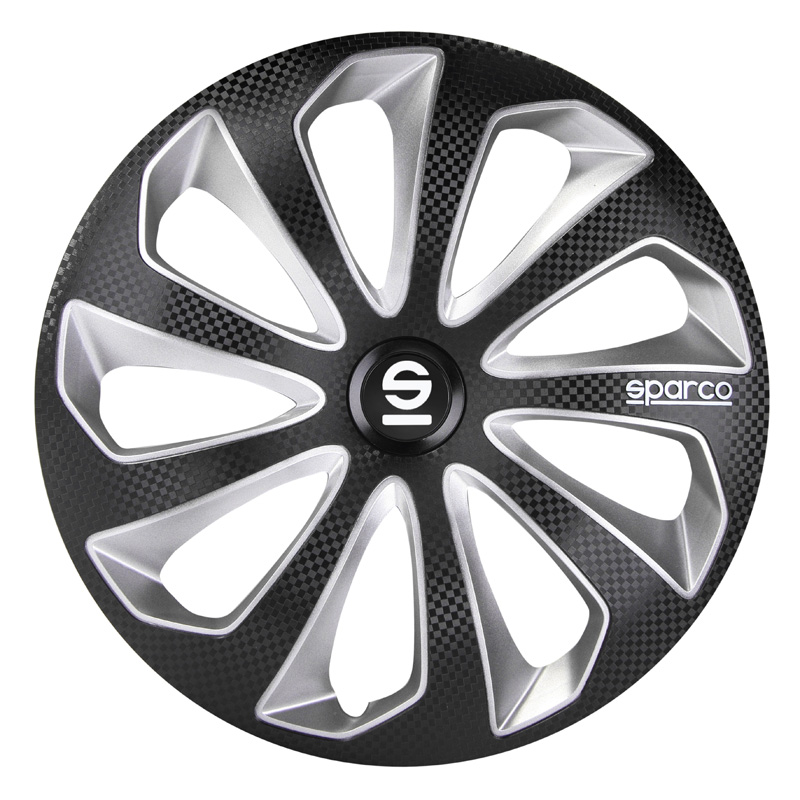 Sparco Wheel Covers Sicilia - 16-inch - Black/Silver/Carbon - Set of 4 pieces