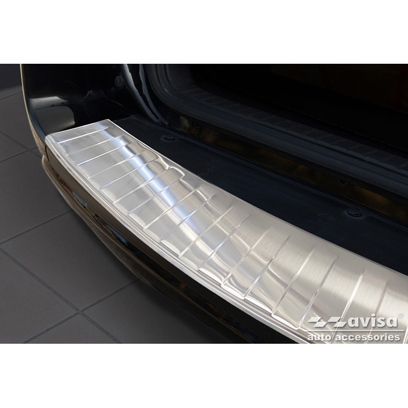 Stainless Steel Rear bumper protector  Toyota RAV-4 FL 2008-2010 'Ribs' (Only with spare wheel)