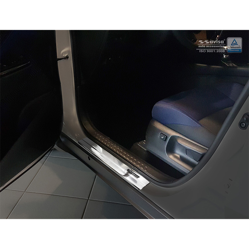 Inox door sill protectors  Toyota C-HR 2016-2019 & FL 2019-2023 & RAV4 IV FL 2016-2018 & Lexus NX 2014-2021 - 'Exclusive' - 4-pieces