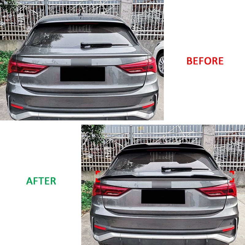 Onderste achterspoiler  Audi Q3 (F3N) Sportback 2019-2025 (ABS Glanzend zwart)