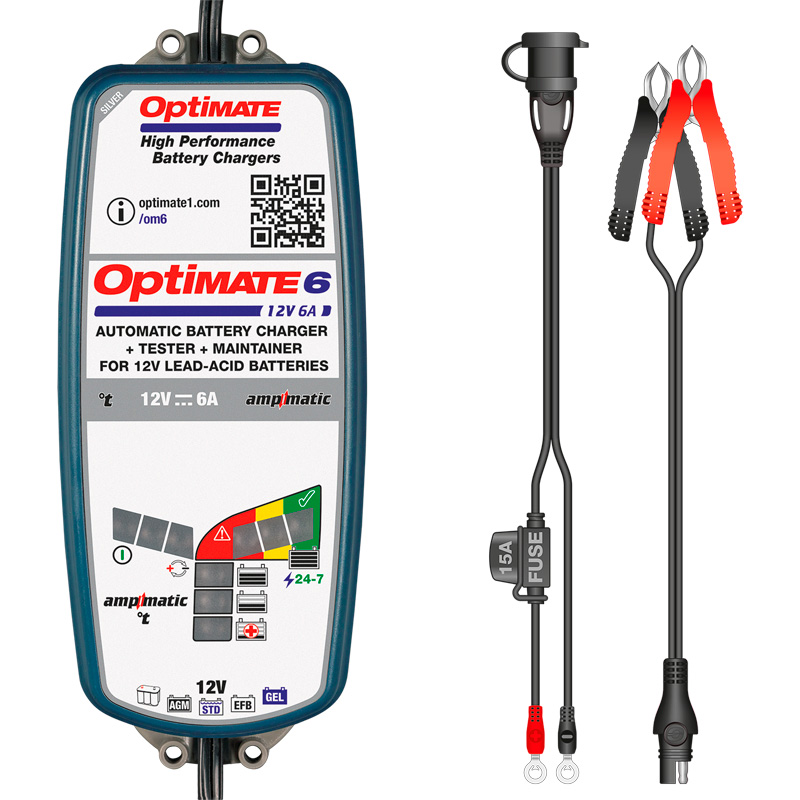 OptiMate 6 Ampmatic 12V/6.0A 9-step battery saving charger-tester-maintainer