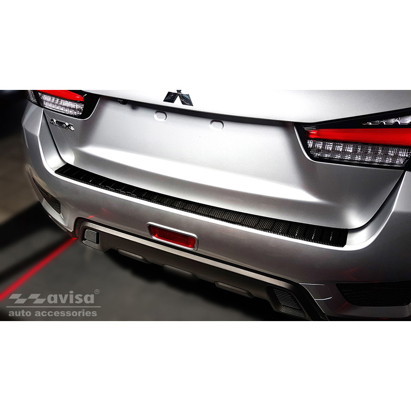 Echt 3D Carbon Achterbumperprotector  Mitsubishi ASX Facelift 2019- 'Ribs'
