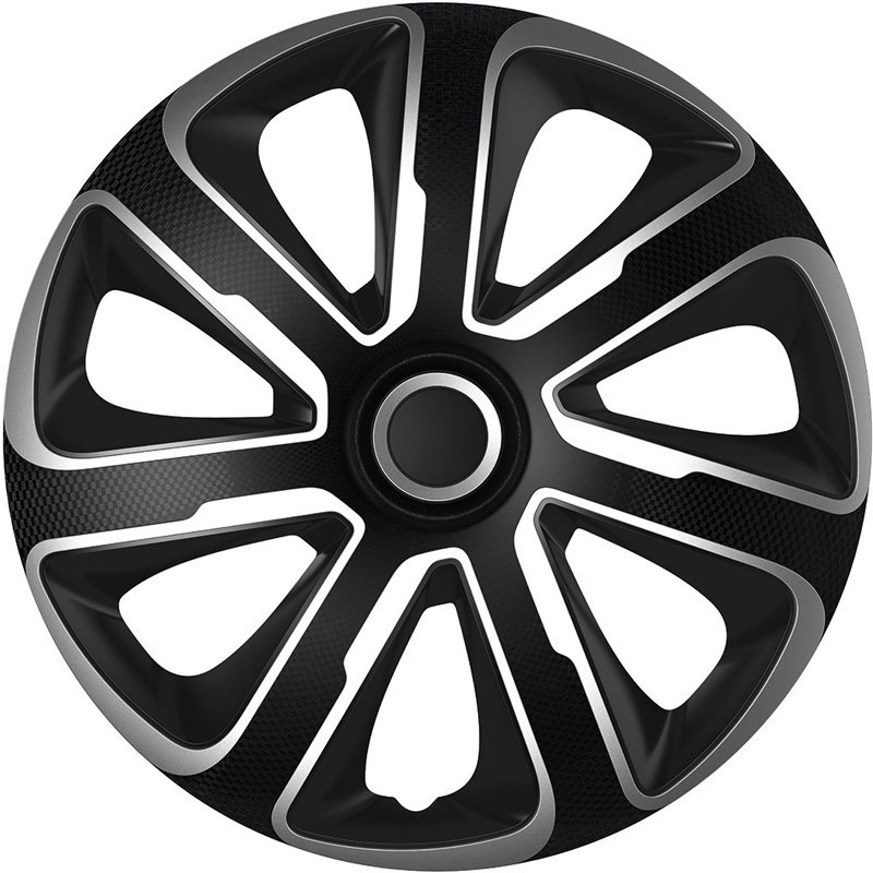 Set wheel covers Livorno 13-inch silver/black carbon-look