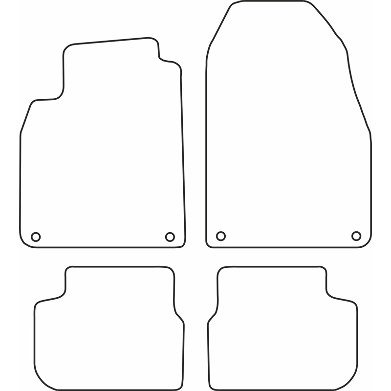 Set velour car mats  Saab 9-3 2003-2008