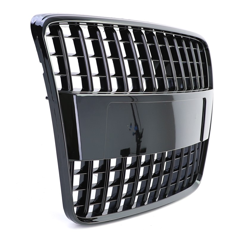 Grill Audi Q7 4L 05-09 Honingraad Glans zwart