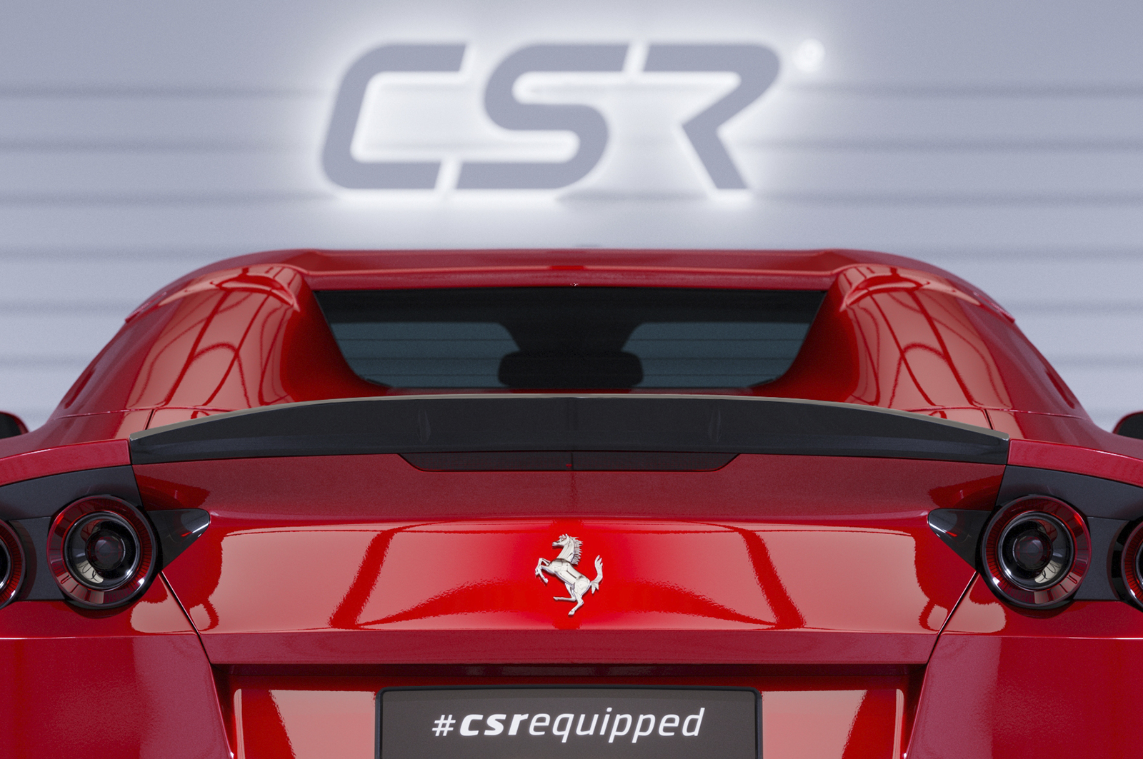 Spoiler Ferrari 812 GTS CSR Glans Zwart