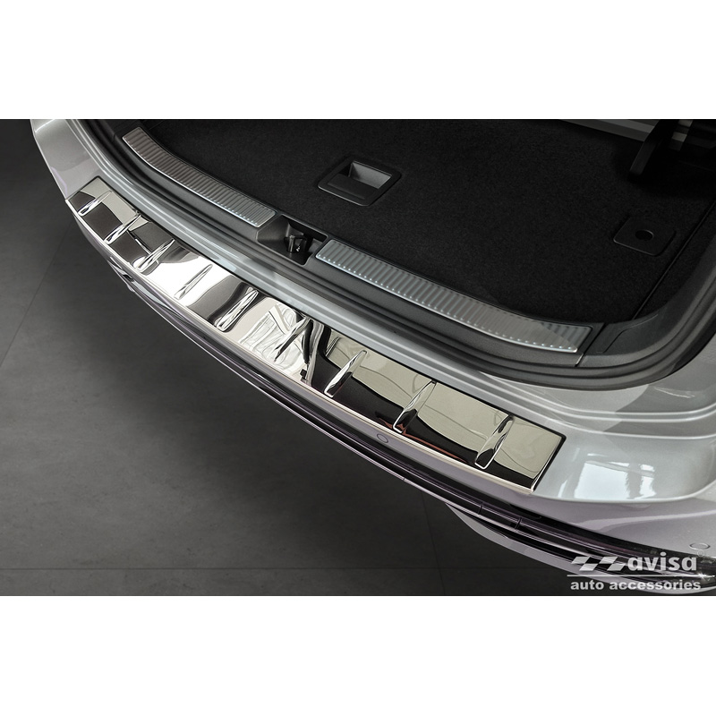 Chrome Stainless Steel Rear bumper protector  Volkswagen Passat Variant (CJ5) 2023- 'Ribs'