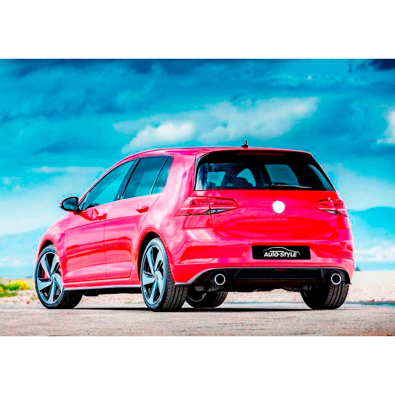 Rear bumper skirt  Volkswagen Golf VII 3/5-doors Facelift 2017- 'GTi-Look' (PP)
