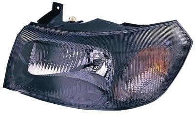 koplamp, H4, zwart, elektr verstelb, links Ford Transit, 2000-20