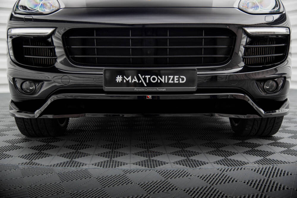 Voorspoiler Porsche Cayenne FL Maxton Glans Zwart