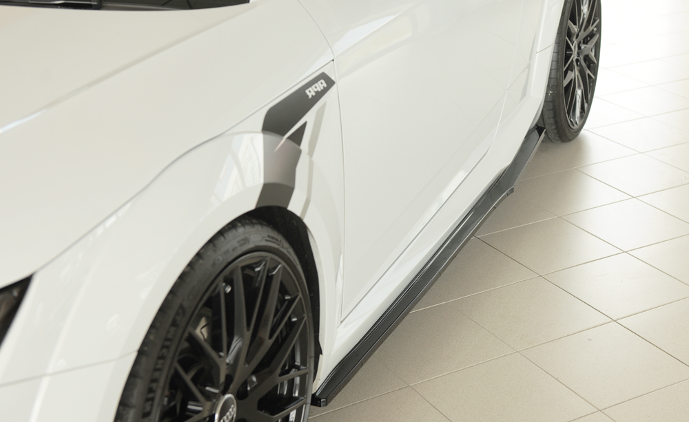 Zijskirts Audi TT S-Line / TTS Rieger Glans Zwart