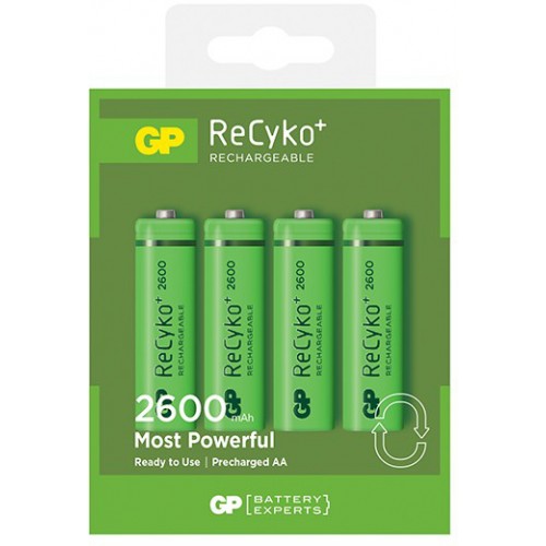 GP 1,2V 4x Batterijen 'NiMH/AA 2600mAh'