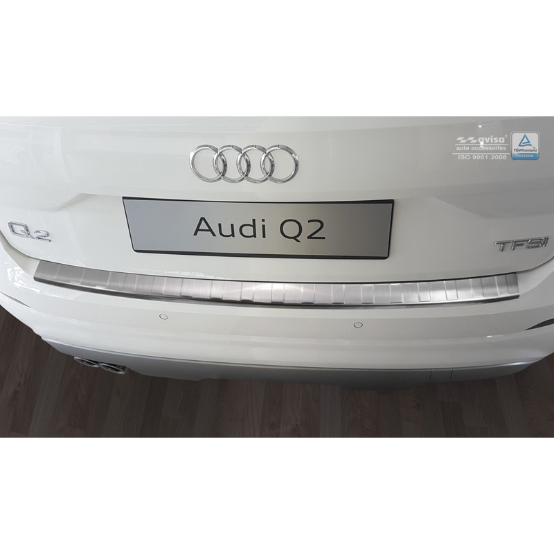 Stainless Steel Rear bumper protector  Audi Q2 2016-2020 'Ribs'