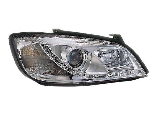 Koplampen Opel Zafira A LED Devil Eyes DRL look chroom
