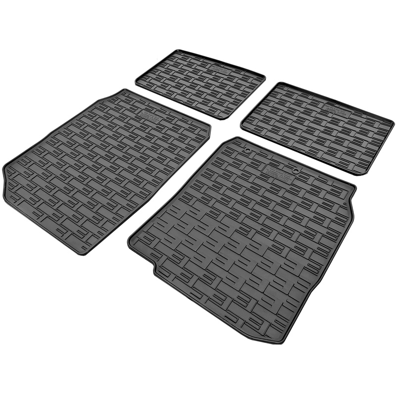CIKCAR Rubber car mats set  Dacia Spring EV Facelift 24- (4-pieces + fixing system)