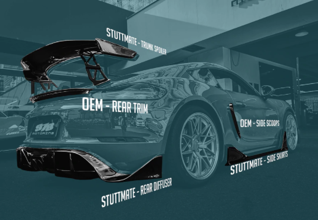 Porsche 718 Cayman/Boxster BKSS Style Deels Carbon Fiber Body Kit 2017-2020