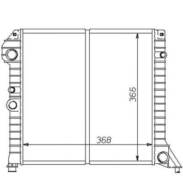 Radiator VOLVO 440/460/480 86-96 368x366