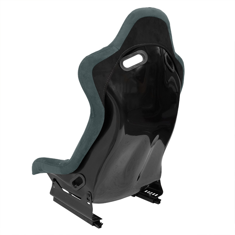 Sport seat 'LV' - Black/Grey - Non-reclinable fibreglass back-rest - incl. slides