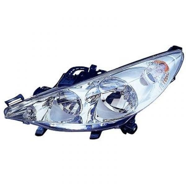 Koplamp rechts P 207 06-09 TYC H7+H7+H1