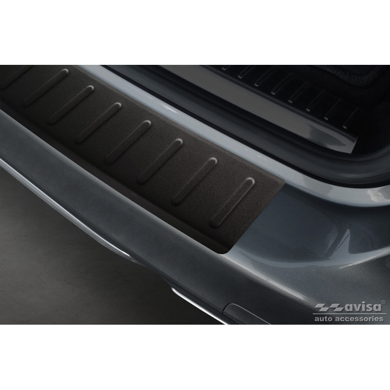 Matzwart RVS Achterbumperprotector  Mercedes C-Klasse W205 Kombi 2014-2021 'Ribs'
