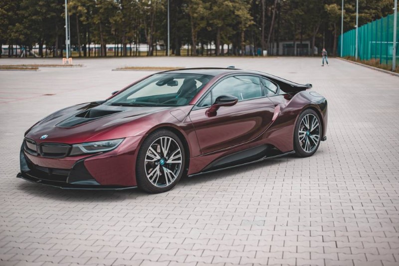 Zijskirts Diffusers BMW I8 Glanzend Zwart