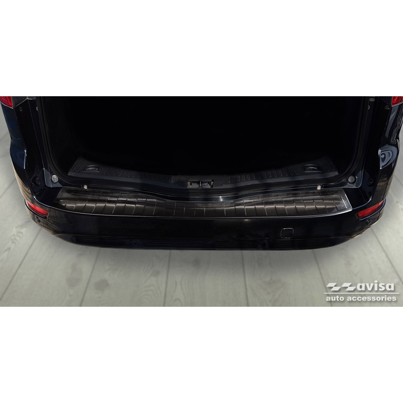 Zwart RVS Achterbumperprotector  Ford Mondeo IV Wagon Facelift 2010-2014 'Ribs'