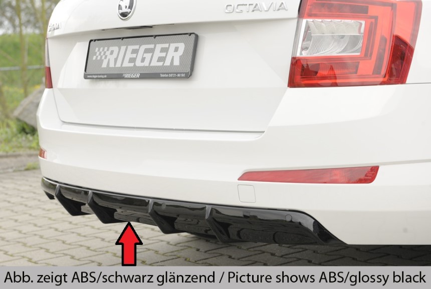 Diffuser Skoda Octavia (5E) pdc Rieger carbon-look