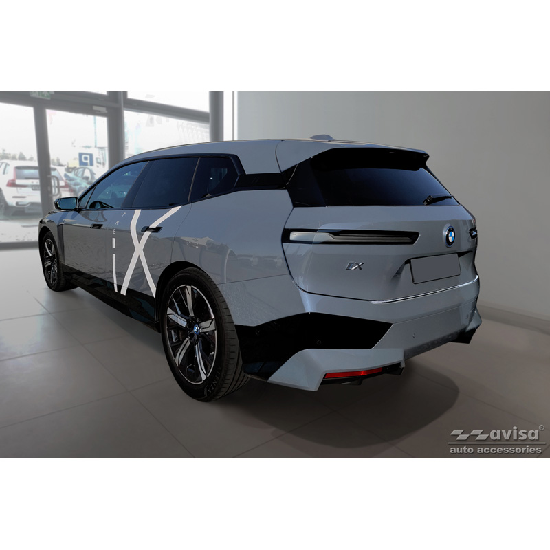 Stainless Steel Rear bumper protector  BMW iX (I20) 2021- 'Ribs'