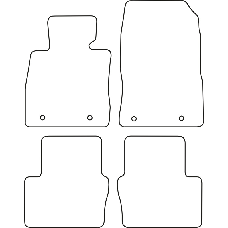 Set velour car mats  Mazda 2 2014-