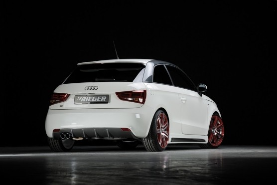 Rieger Achterbumper Diffusor Audi A1 8X 2010- Carbon