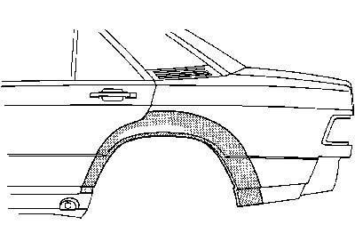 spatbordrand, rechts Mercedes W201 (190), 1983-1993