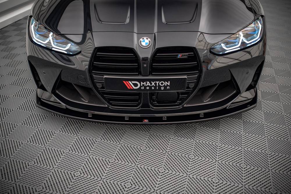 Voorspoiler V.1 BMW M4 G82 / M3 G80 / G81 Maxton Glans Zwart