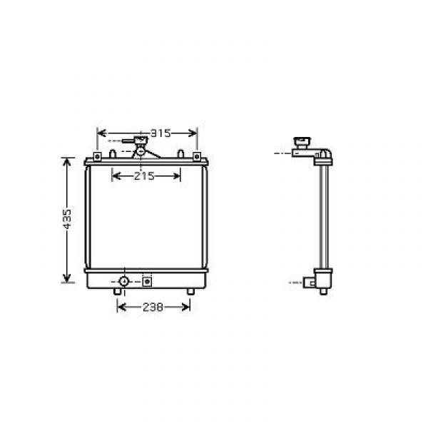 Radiator IGNIS 00-03 375x357 1.3I 16V +/-AC