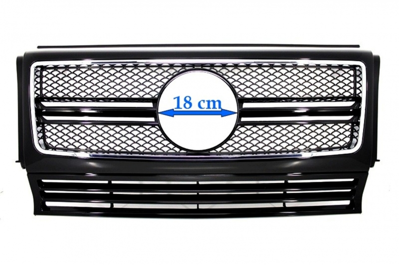 Grill Mercedes W463 G-Klasse 90-14 G65 A-Design Piano Zwart/Chroom