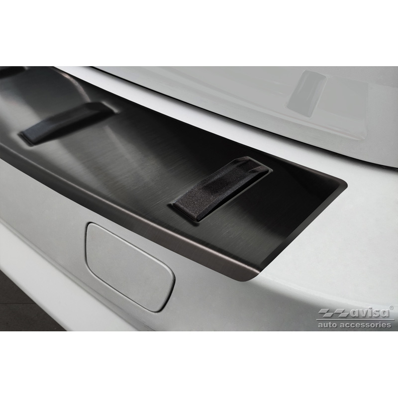 Black Stainless Steel Rear bumper protector  BMW X5 F15 (incl. M-pack) 2013-2018 'STRONG EDITION'