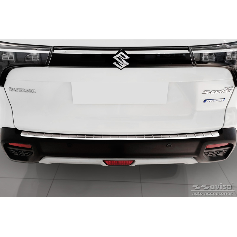 Stainless Steel Rear bumper protector  Suzuki S-Cross II 2022- 'Ribs'