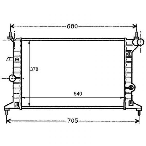 Radiator VECHTRA B 95->> 540x378 1.6/1.8/2.0 -AC