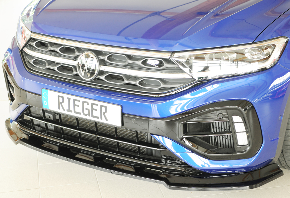Voorspoiler VW T-Roc A1 R/R-line 2022- Rieger Glossy black