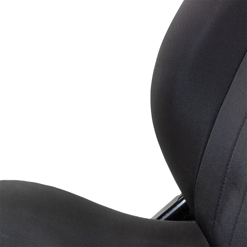 Sport seat 'Retro' - Black - Dual-side reclinable back-rest - incl. slides