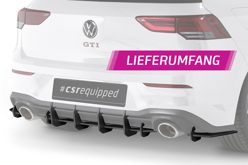 Diffuser Volkswagen Golf 8 GTI Clubsport CSR Racing Mat Zwart