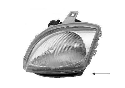 koplamp, H4, hydraulisch verstelb, links Fiat Seicento, 1998-200