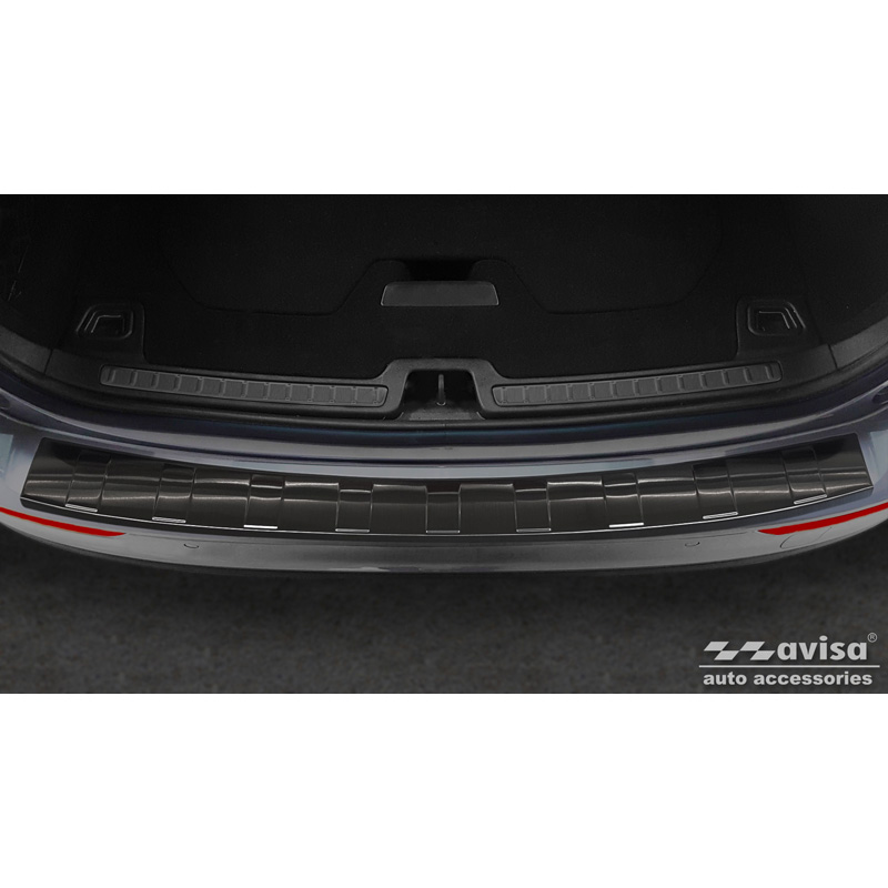 Black Stainless Steel Rear bumper protector  Volvo V60 II 2018- incl. Cross Country & R-Design