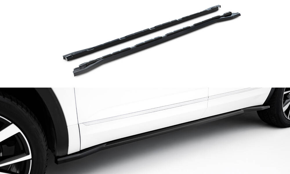 Zijskirts Volkswagen Atlas R-Line MK1 Facelift 2 Maxton Glanzend zwart